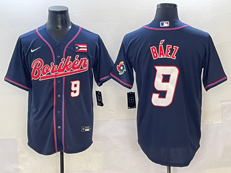 Men Houston Astros #9 Baez blue MLB Nike 2025 jersey style  6->washington commanders->NFL Jersey